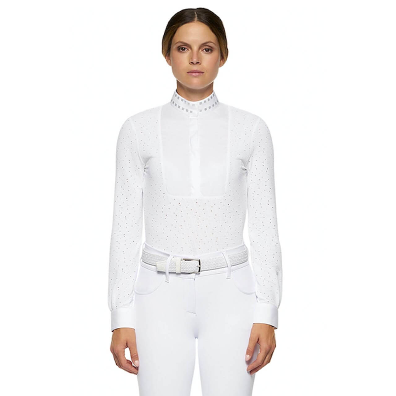 Cavalleria Toscana Turniershirt Damen Langarm Micro Sequins FS 2022 Cavalleria Toscana Turniershirt Damen Langarm Micro Sequins FS 2022