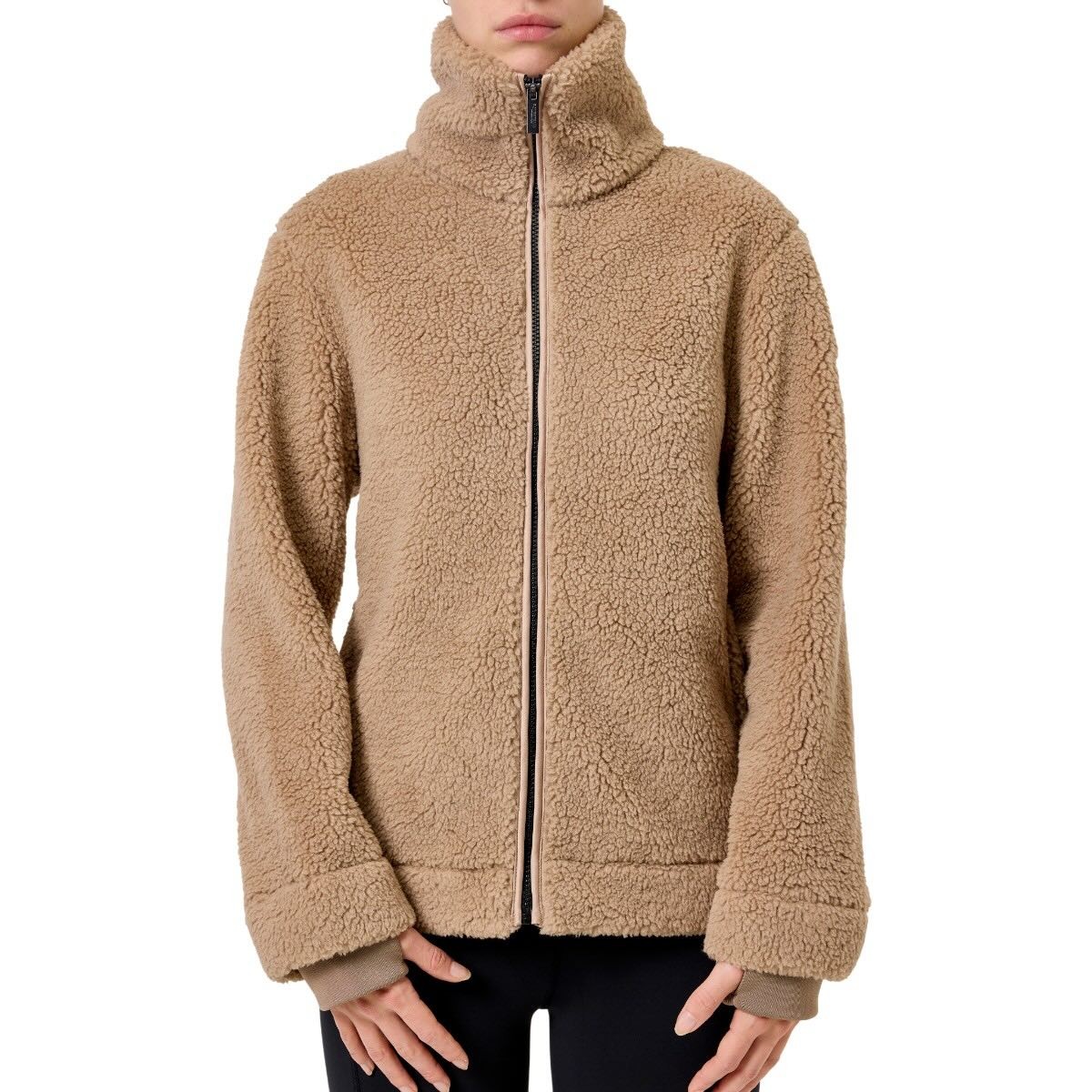 Equestrian Stockholm Jacke Damen Teddy Fleece Jacket Sand Kollektion Equestrian Stockholm Jacke Damen Teddy Fleece Jacket Sand Kollektion