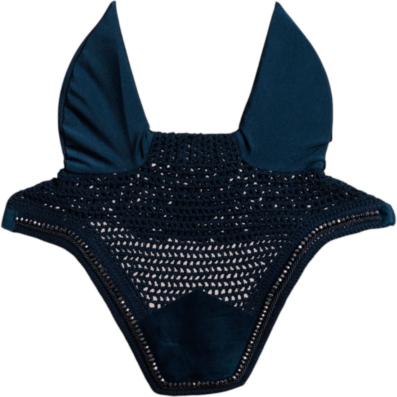 Kentucky Horsewear Fliegenhaube Wellington Velvet Pearls Soundless Fliegenmütze Kentucky Horsewear Fliegenhaube Wellington Velvet Pearls Soundless Fliegenmütze