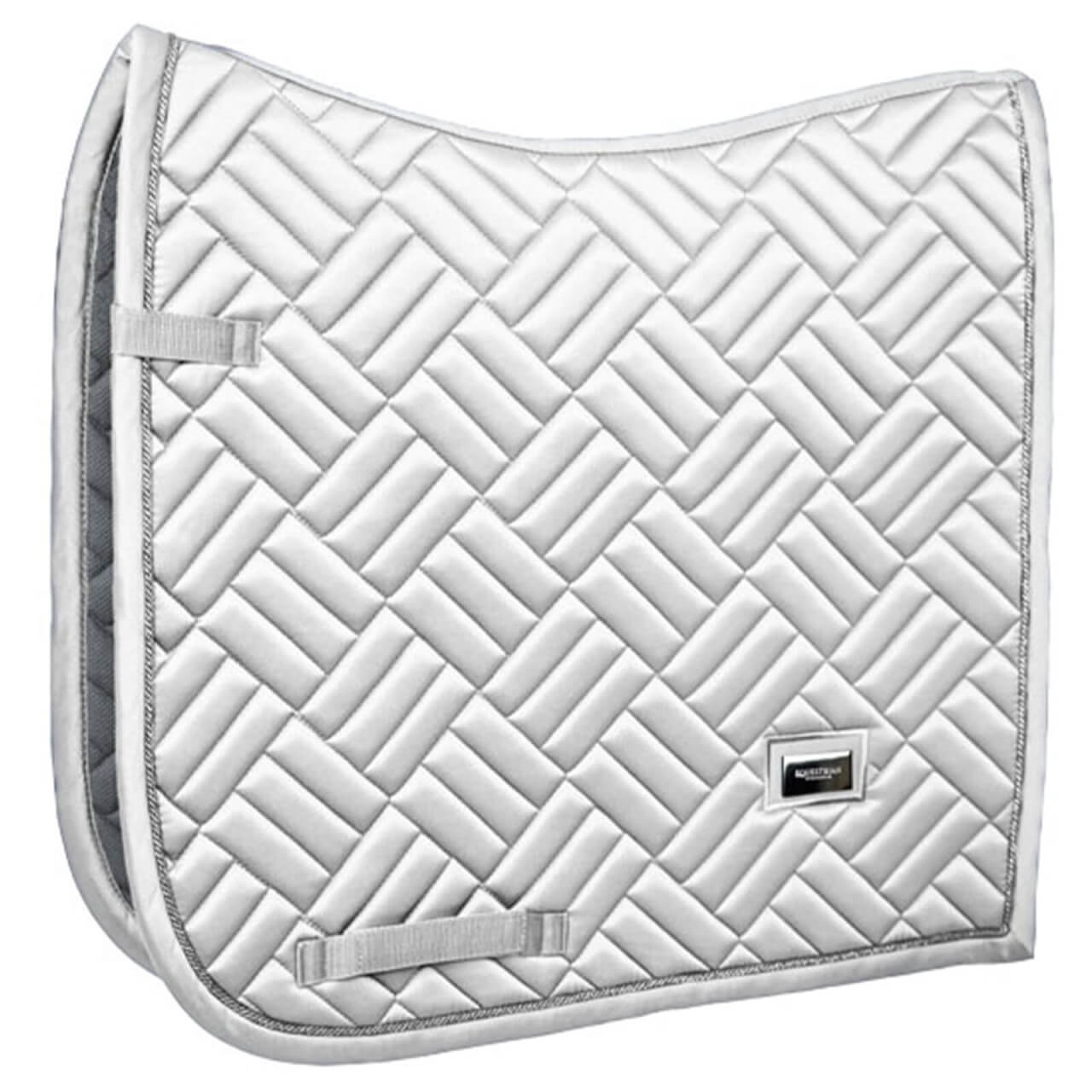 Equestrian Stockholm Schabracke Dressur Modern White Perfection Silver FS 2024 Dressurschabracke Equestrian Stockholm Schabracke Dressur Modern White Perfection Silver FS 2024 Dressurschabracke