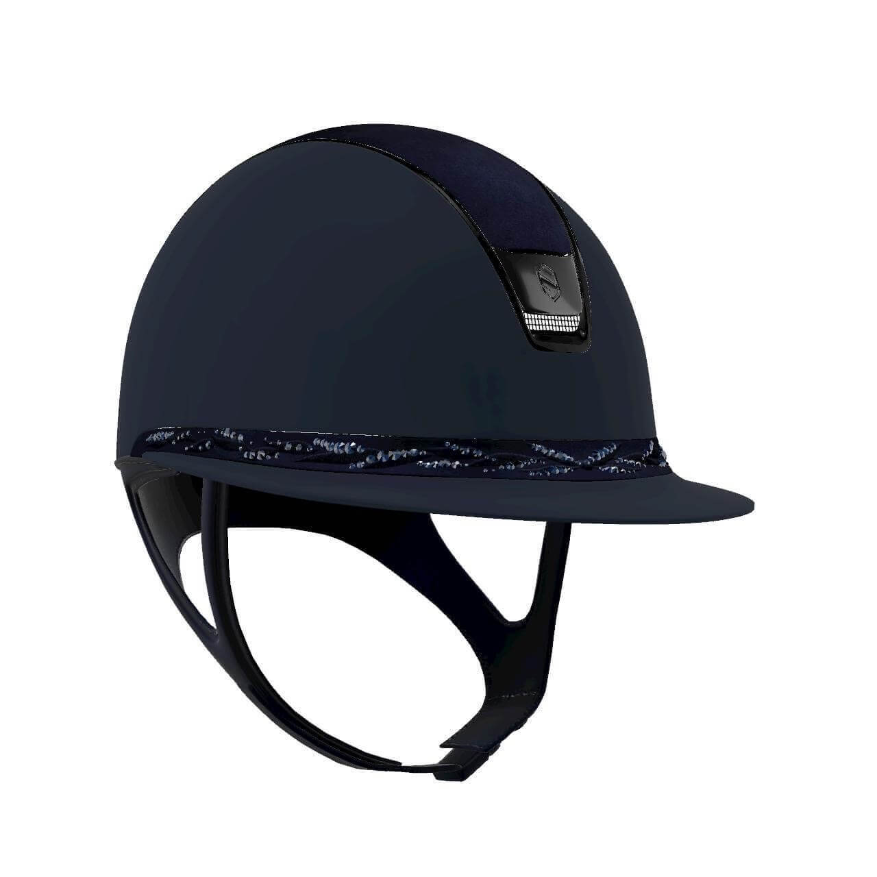 Samshield Reithelm Miss Shield 2.0 Blue SM Top Alcantara Frontal Band Flower Sw Trim + Blason Blake Chrome Samshield Reithelm Miss Shield 2.0 Blue SM Top Alcantara Frontal Band Flower Sw Trim + Blason Blake Chrome