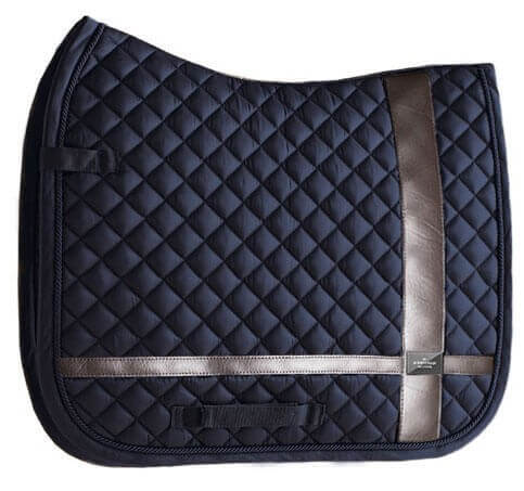 Equestrian Stockholm Dressurschabracke Leather Deluxe Silver Equestrian Stockholm Dressurschabracke Leather Deluxe Silver