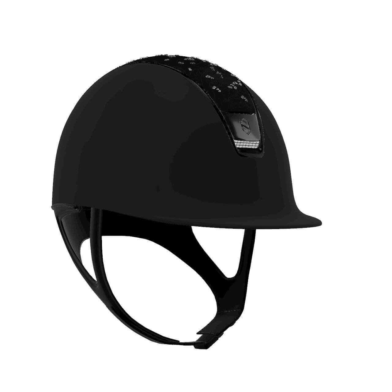 Samshield Reithelm 2.0 Black Shadowmatt Top Crystal Leaf Trim + Blason Black Chrome Samshield Reithelm 2.0 Black Shadowmatt Top Crystal Leaf Trim + Blason Black Chrome