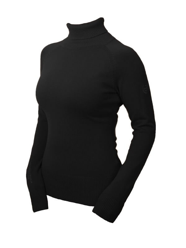 Equestrian Stockholm Pullover Damen Polo Top Black Edition Rollkragenpullover Equestrian Stockholm Pullover Damen Polo Top Black Edition Rollkragenpullover