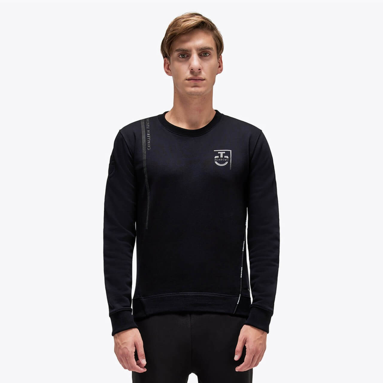 Cavalleria Toscana Langarmshirt Herren CT Academy Brushed Cotton Crew Neck Sweatshirt Cavalleria Toscana Langarmshirt Herren CT Academy Brushed Cotton Crew Neck Sweatshirt