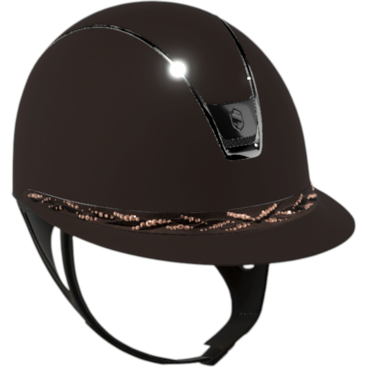 Samshield Reithelm Miss Shield 2.0 Shadowmatt Brown | Flower Swarovski Brown | Chrome Black Samshield Reithelm Miss Shield 2.0 Shadowmatt Brown | Flower Swarovski Brown | Chrome Black