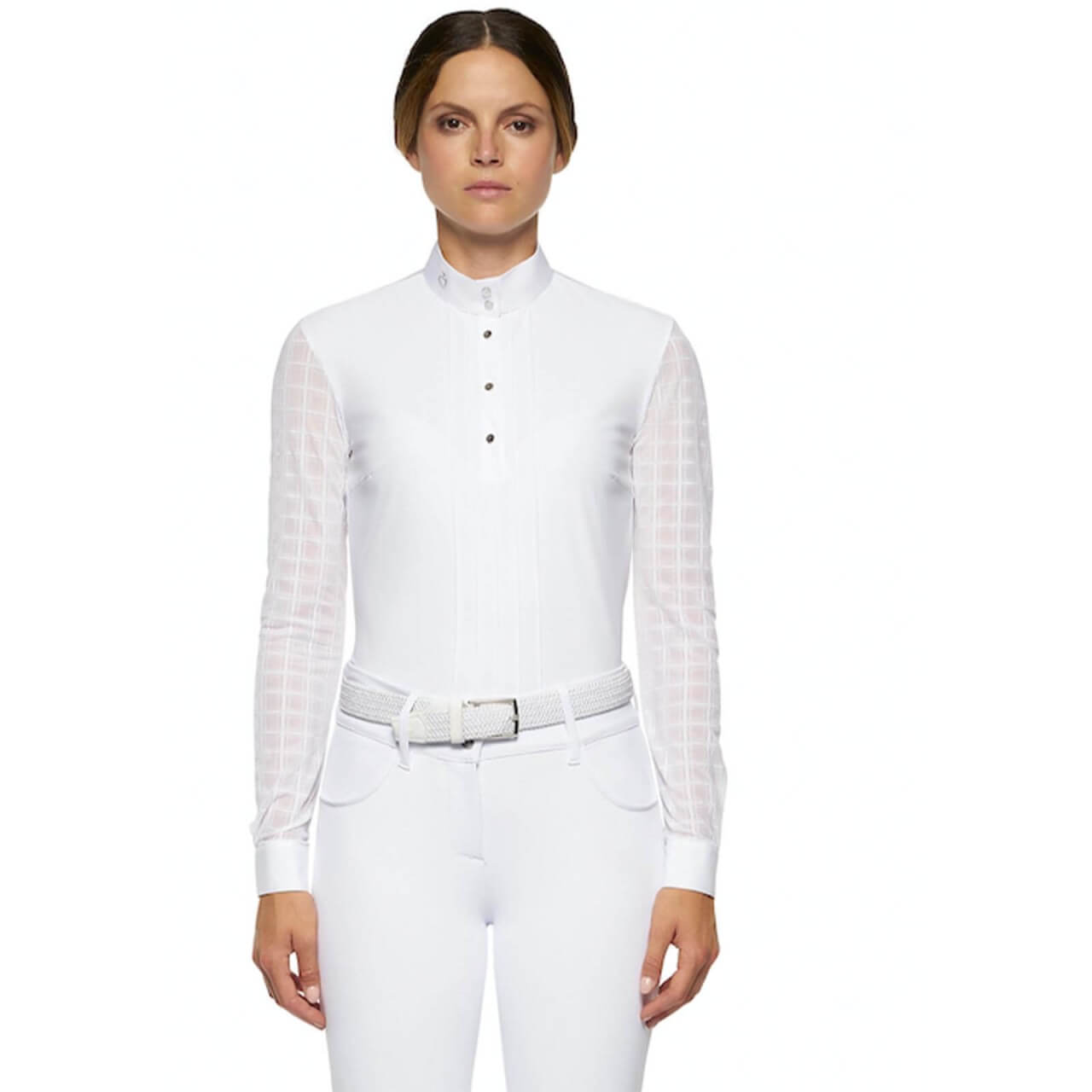 Cavalleria Toscana Turniershirt Langarm Damen Pleated Jersey Competition FS 2022 Cavalleria Toscana Turniershirt Langarm Damen Pleated Jersey Competition FS 2022