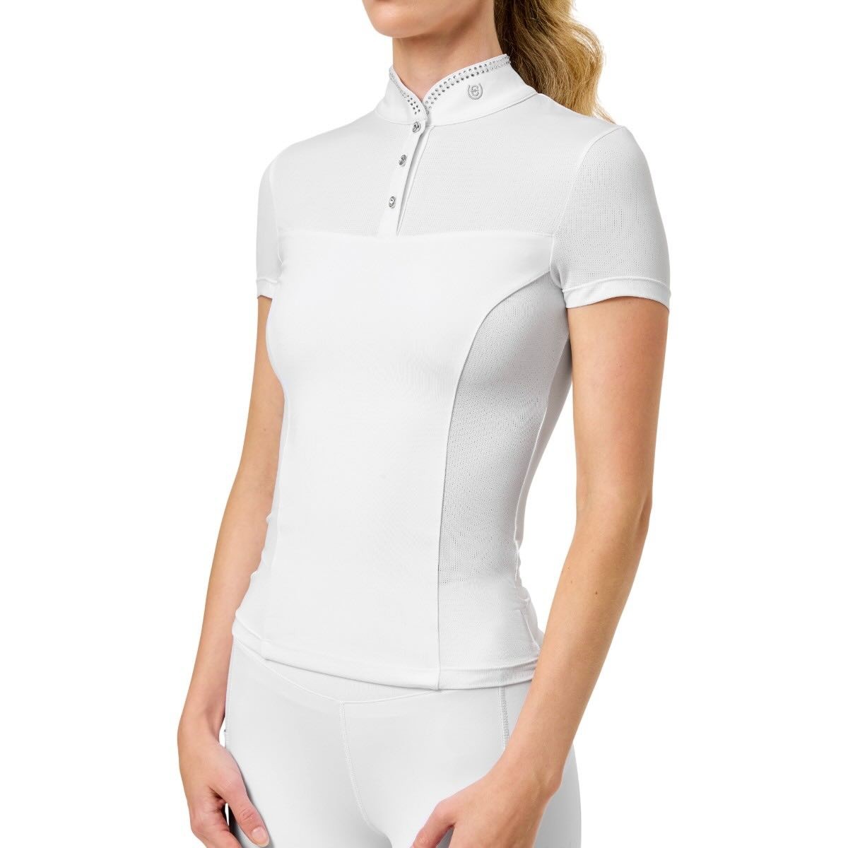 Equestrian Stockholm Turniershirt kurzarm Revenew Competition Top Short Sleeve Sand Kollektion Equestrian Stockholm Turniershirt kurzarm Revenew Competition Top Short Sleeve Sand Kollektion