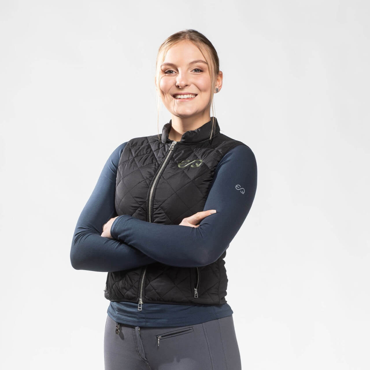 Equimus Steppweste Damen mit Stretch Rücken Equimus Steppweste Damen mit Stretch Rücken