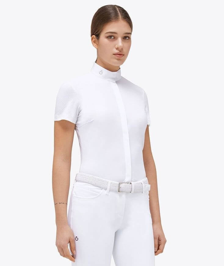 Cavalleria Toscana Turniershirt Damen Mini Orbit Flock Printed HW23 Cavalleria Toscana Turniershirt Damen Mini Orbit Flock Printed HW23