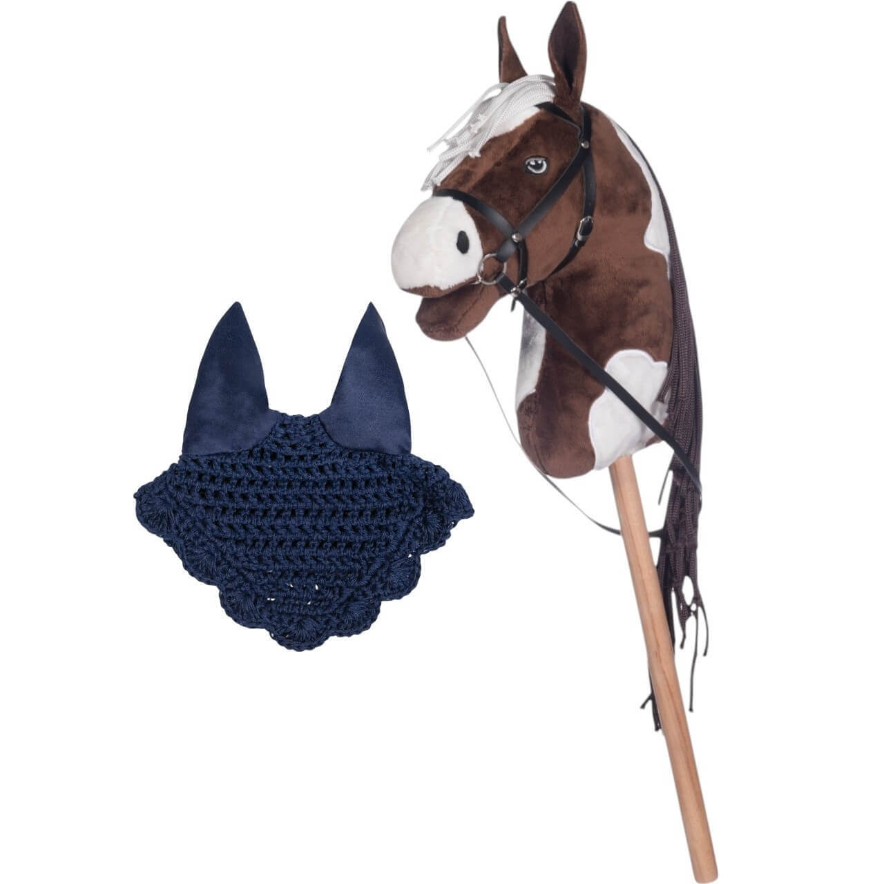HKM Kids Hobby Horse Starterset- Steckenpferd Braun/Weiß mit Trense und Fliegenmütze HKM Kids Hobby Horse Starterset- Steckenpferd Braun/Weiß mit Trense und Fliegenmütze
