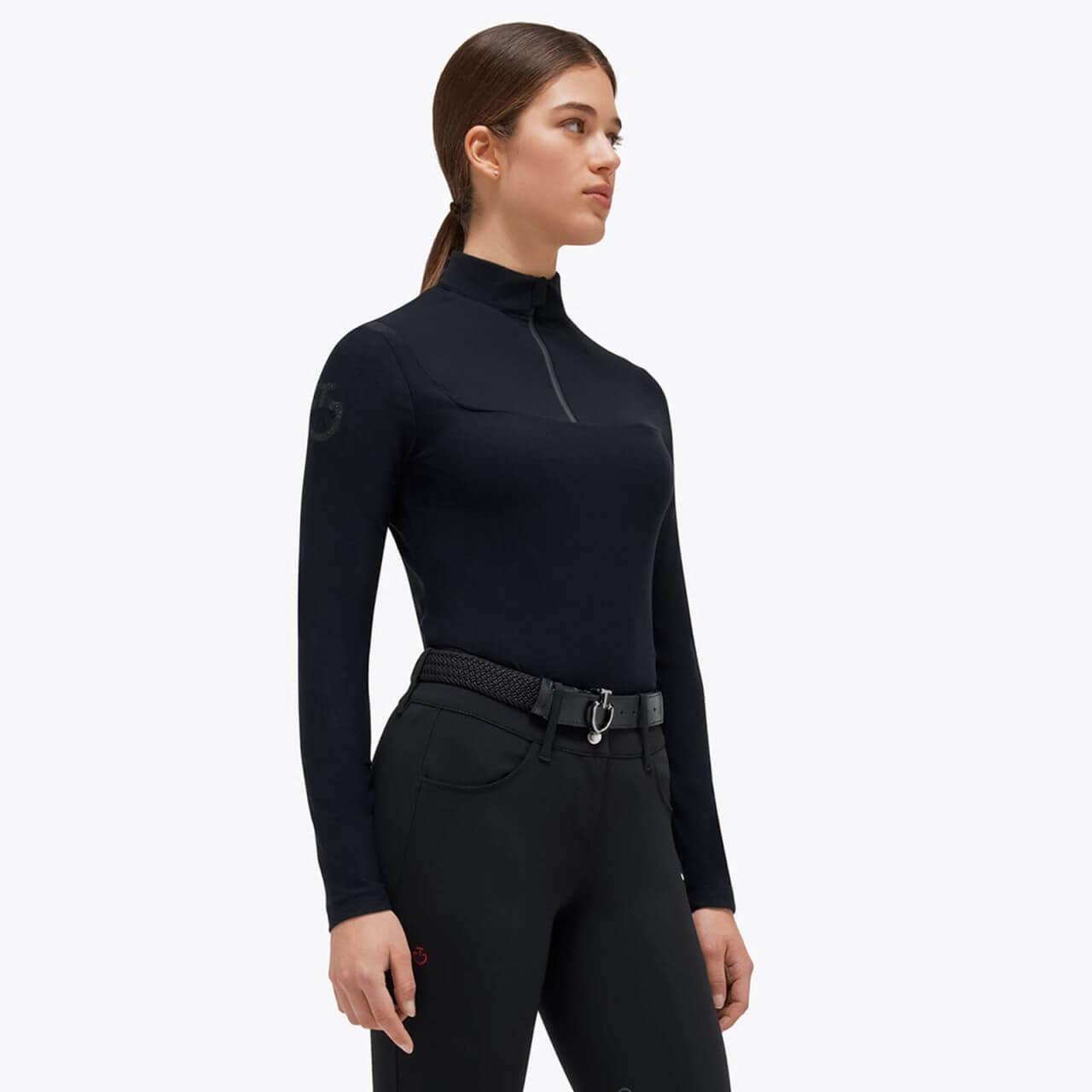 Cavalleria Toscana Trainingsshirt Langarm Damen CT L/S Jersey Fleece Training Zip Polo Holiday 2023 Cavalleria Toscana Trainingsshirt Langarm Damen CT L/S Jersey Fleece Training Zip Polo Holiday 2023
