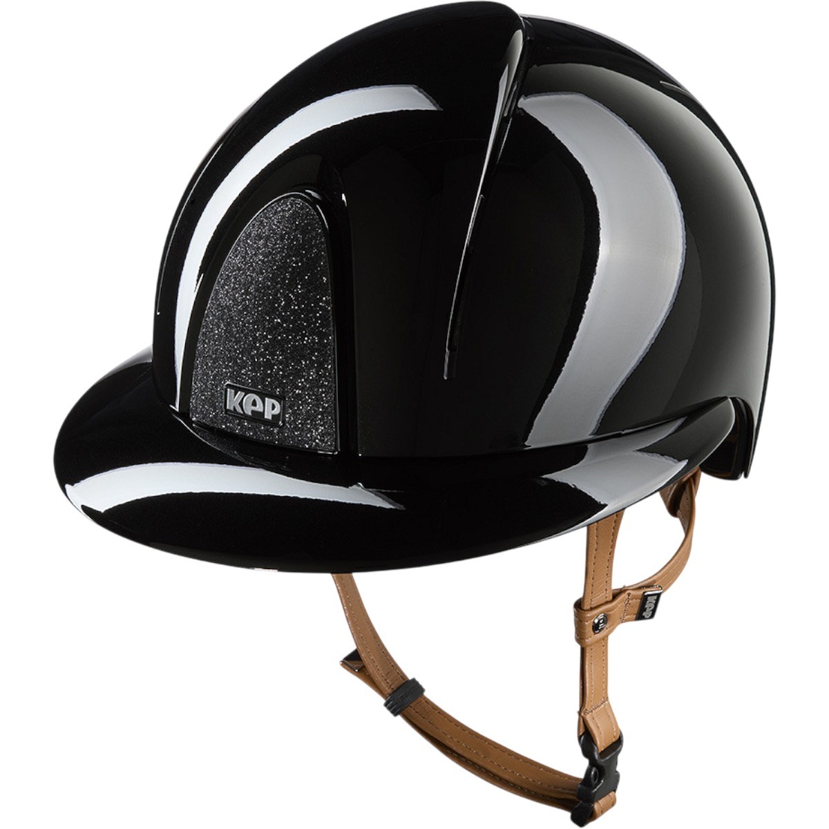 KEP Reithelm Smart Nova Metallpolitur Polo Visier Star Black mit Beigen Kinnriemen KEP Reithelm Smart Nova Metallpolitur Polo Visier Star Black mit Beigen Kinnriemen