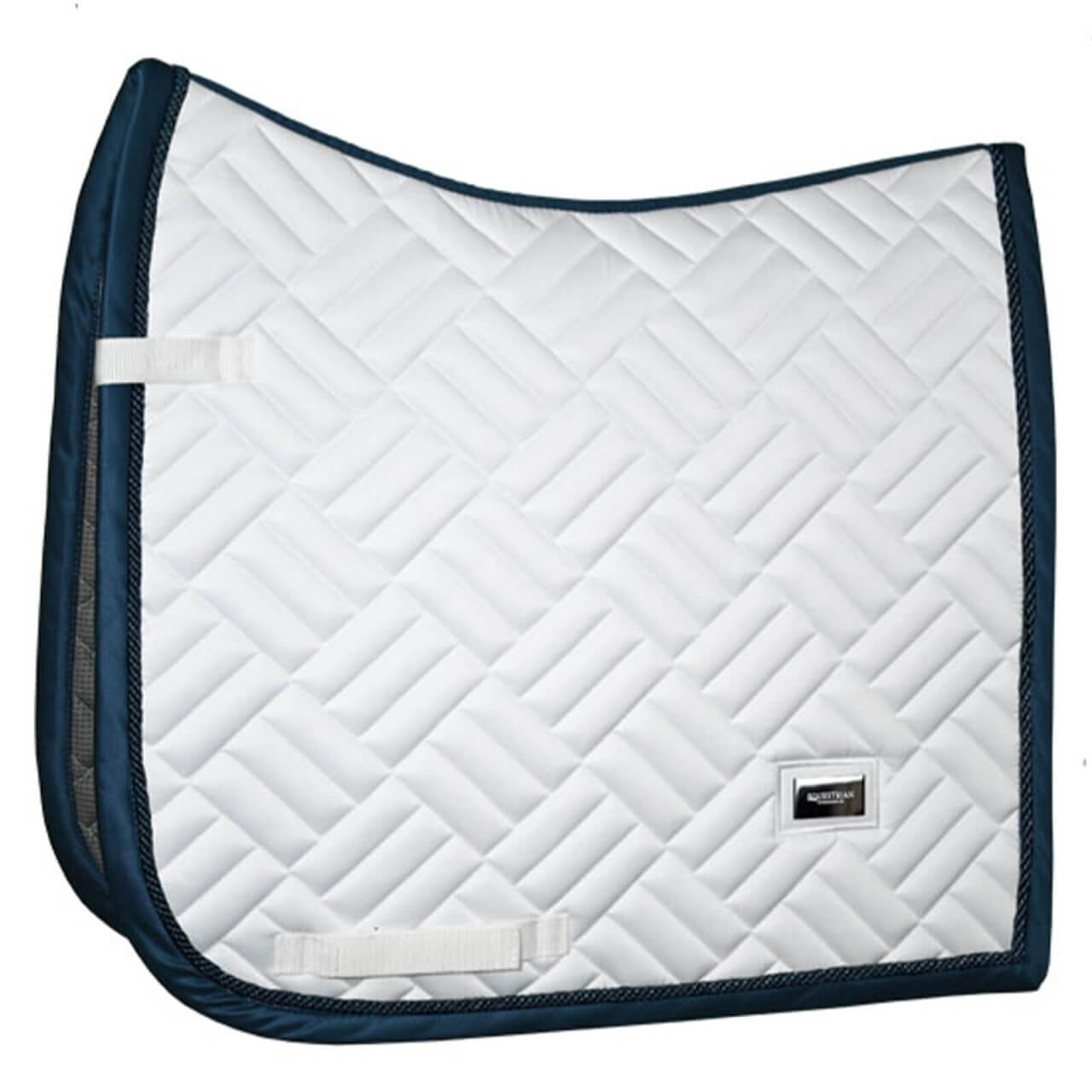 Equestrian Stockholm Schabracke Dressur Modern White Navy Dressurschabracke Equestrian Stockholm Schabracke Dressur Modern White Navy Dressurschabracke