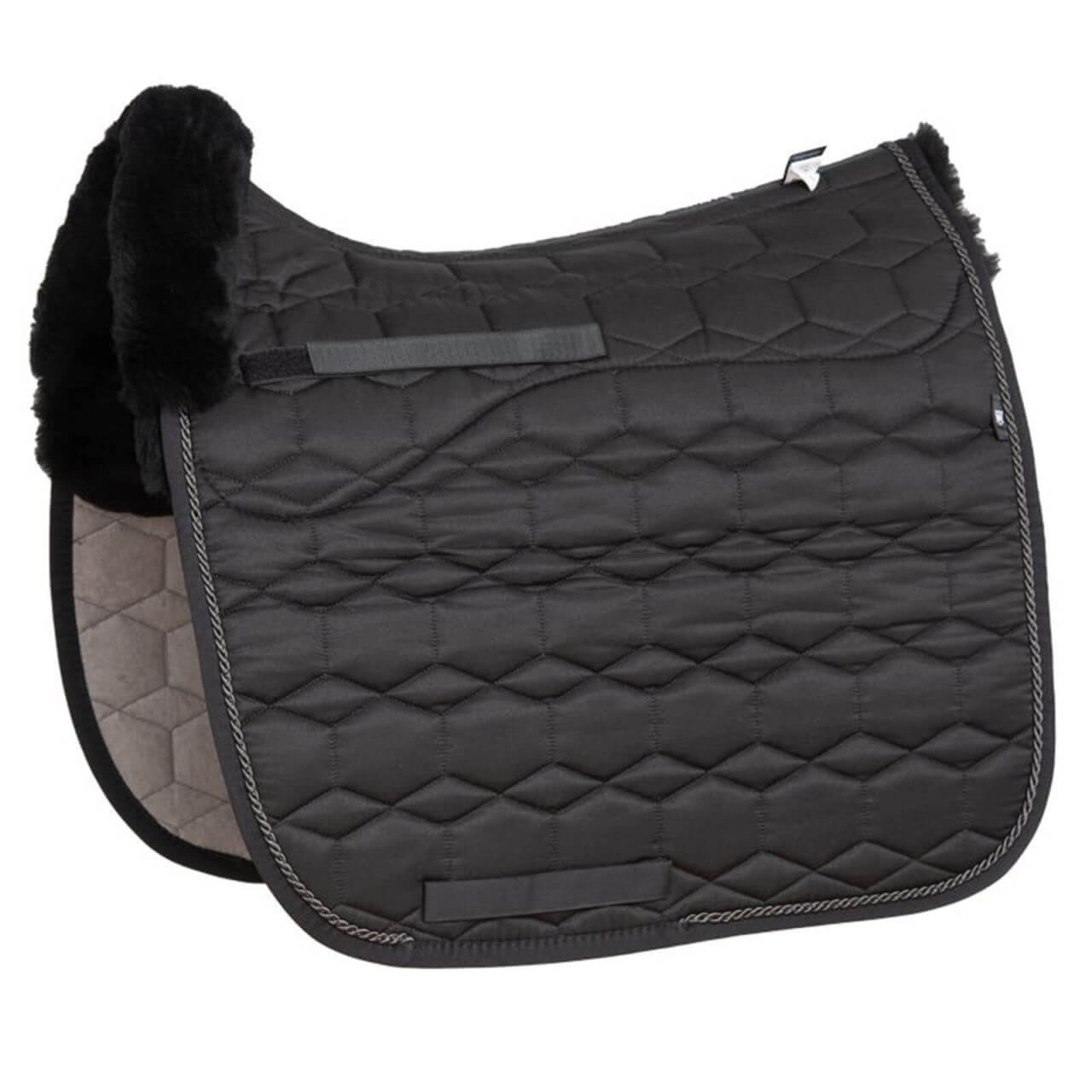 Mattes Schabracke Dressur Konfiguration Glanz Lammfell schwarz Dressurschabracke Mattes Schabracke Dressur Konfiguration Glanz Lammfell schwarz Dressurschabracke