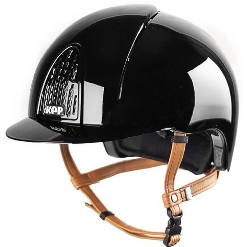 KEP Reithelm Cromo Smart Polish mit Beigen Kinnriemen KEP Reithelm Cromo Smart Polish mit Beigen Kinnriemen