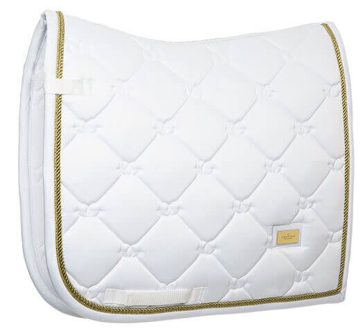 Equestrian Stockholm Dressurschabracke White Perfection Gold Equestrian Stockholm Dressurschabracke White Perfection Gold
