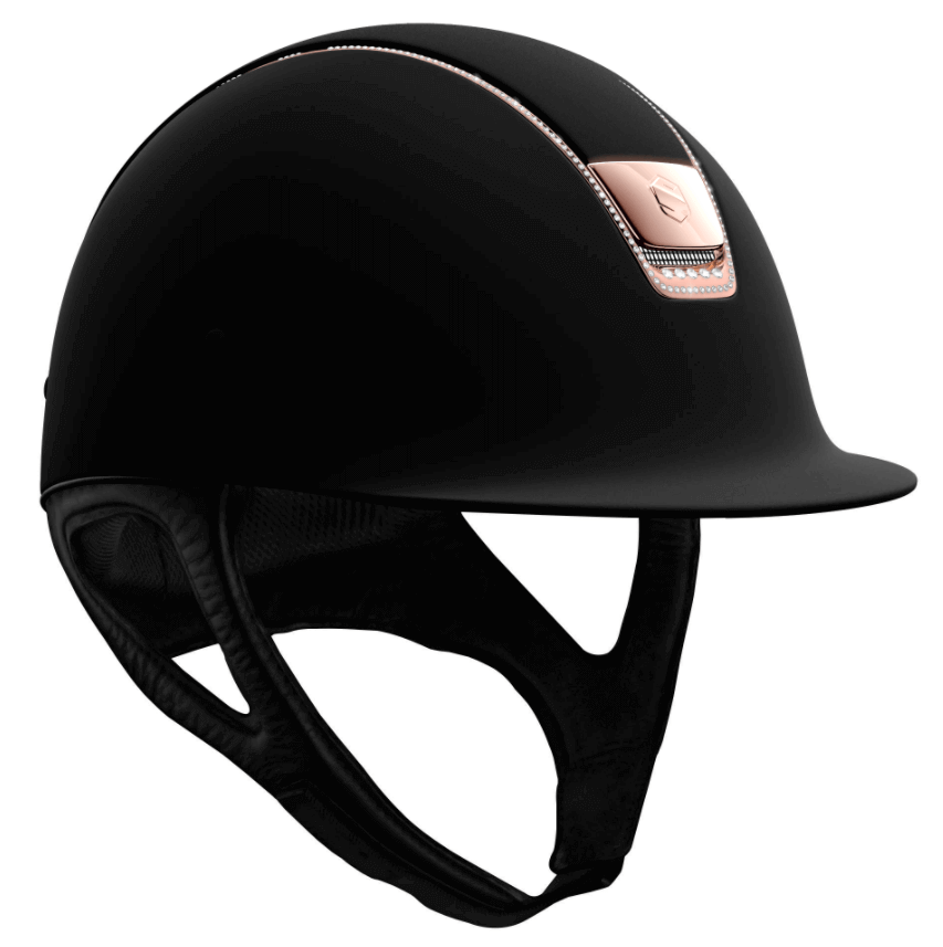 Samshield Reithelm Shadowmatt Black Roségold Crystal Dressage Samshield Reithelm Shadowmatt Black Roségold Crystal Dressage