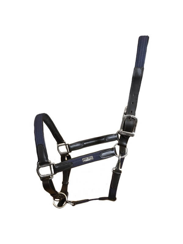 Equestrian Stockholm Halfter & Führstrick Navy Silver Stallhalfter Equestrian Stockholm Halfter & Führstrick Navy Silver Stallhalfter