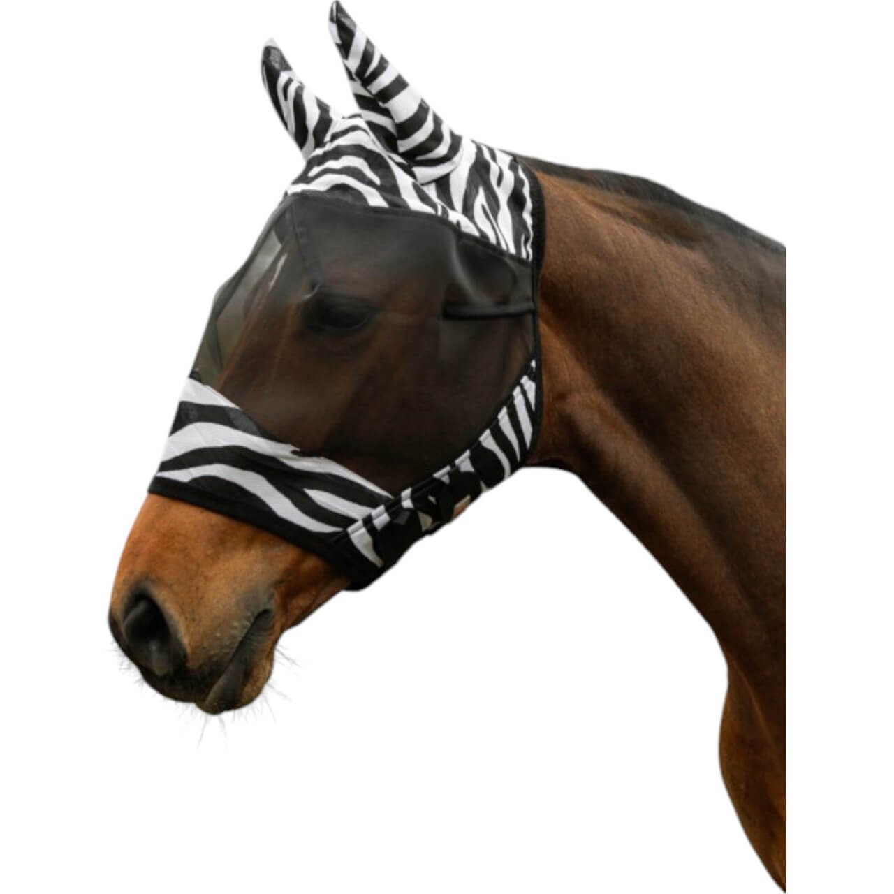 Covalliero Fliegenmaske mit Ohrenschutz Zebra Fliegenschutzmaske Covalliero Fliegenmaske mit Ohrenschutz Zebra Fliegenschutzmaske