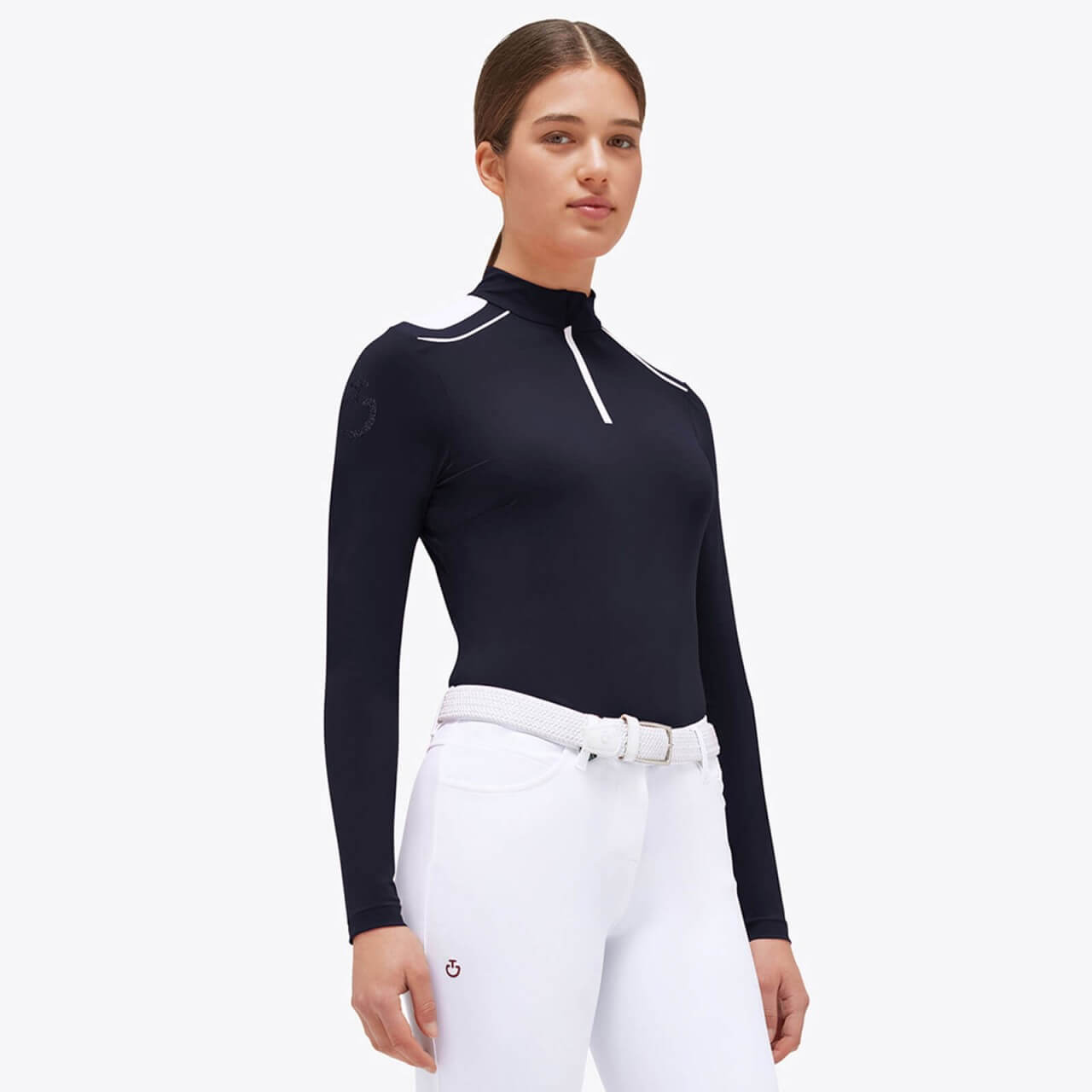 Cavalleria Toscana Trainingsshirt Langarm Damen CT L/S Jersey Training Zip Polo Holiday 2023 Cavalleria Toscana Trainingsshirt Langarm Damen CT L/S Jersey Training Zip Polo Holiday 2023